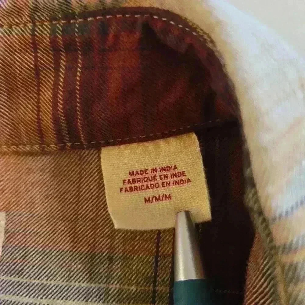 Levi's Plaid Snap Button Down Long Sleeve Shirt Red Size Medium